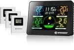 Bresser 7000023 Wetterstation Funk mit Au&szlig;ensensor Thermo Hygro Quadro NLX mit 4