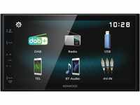 Kenwood DMX125DAB 17,3 cm WVGA Digital Media Receiver mit DAB+, Bluetooth und...