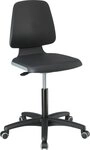 bimos Arbeitsstuhl Labsit 2, K-Leder anthrazit Sitzh&ouml;he 450-650 mm mit Rollen