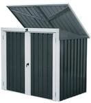 Zelsius Gartenschrank 158 x 101 x 134 cm | Anthrazit | Metall Ger&auml;teschrank mit
