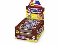 Snickers Crisp Protein Bars (12 x 55g), High Protein Energy Snack with Peanuts,