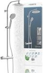 SCH&Uuml;TTE MADURA Duschsystem mit Thermostat, Duschset mit gro&szlig;er Regendusche (&Oslash; 24