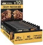Optimum Nutrition Crispy Protein Bar, ohne Zuckerzusatz, Trainingssnack f&uuml;r M&auml;nner