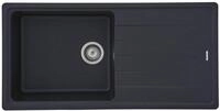 Respekta Columbia Massivgranit Sp&uuml;le in Schwarz / 1 Becken Einbausp&uuml;le in 100 x 50