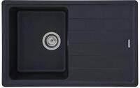 Respekta Columbia Massivgranit in Schwarz / 1 Becken Einbausp&uuml;le in 78 x 50