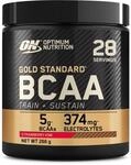 Optimum Nutrition Gold Standard BCAA Pulver, Geschmack Strawberry Kiwi, 266g, 28