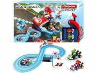 Carrera First Mario Kart Rennbahn-Set | Mario vs. Yoshi | 2 Fahrzeuge inklusive 