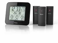 Hama EWS-Trio Funkwetterstation (3 Sensoren, digital, Ellbogen 50m, Thermometer,