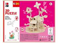 Marabu 317000000010 - KiDS 3D Holzpuzzle Feenhaus, mit 43 Puzzleteilen aus