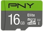 PNY Elite microSDHC-Speicherkarte 16GB + SD-Adapter, 100MB/s...