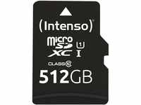 Intenso Premium microSDXC 512GB Class 10 UHS-I Speicherkarte inkl. SD-Adapter (bis zu