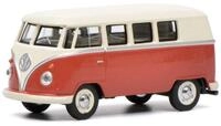 Schuco 452017100 - VW T1 Bus, rot/beige 1:64, Modellauto, Modellfahrzeug