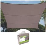 Perel Sonnensegel rechteckig, 2 x 3 m, 160 g/m2 Polyester, wasserabweisend, UV