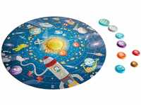 Hape Puzzle Sonnensystem” | Rundes Sonnensystem Puzzle Spielzeug für Kinder,