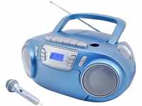 Soundmaster SCD5800BL UKW Radio CD MP3 Kassettenrekorder LED USB Mikrofon...