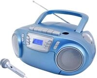 Soundmaster SCD5800BL UKW Radio CD MP3 Kassettenrekorder LED USB Mikrofon...