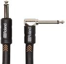 Roland Black-Serie 3m Instrumentenkabel, gewinkelt/gerade 6,3-mm-Klinkenstecker -