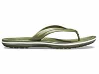 Crocs Unisex Crocband Flip Flip Flops, Army Green White, 41/42 EU