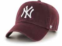 47 Brand Erwachsene Kappe MLB New York Yankees Clean Up, Maroon, Einheitsgröße