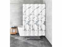 Kleine Wolke Marble Duschvorhang, Polyester, anthrazit, 180 x 200 cm