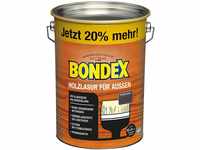 Bondex Holzlasur für Außen Dunkelgrau 4,8 L für 62 m² | Hoher Wetter- und
