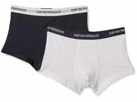 Emporio Armani Herren 2-pack trunk Essential Core logo band underwear, Schwarz, M EU
