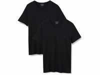 Emporio Armani Underwear Herren Pure Cotton T-shirt, Navy/Grau, L (2er Pack)