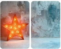 WENKO Herdabdeckplatte Universal Star, 2er Set Herdabdeckung f&uuml;r alle Herdarten,