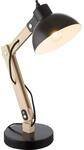 Globo Schreib Tisch Lampe Holz Hell Metall Schwarz Leuchte Spot Beweglich