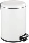 WENKO Treteimer Leman Easy Close Wei&szlig; 20 L - Kosmetikeimer, M&uuml;lleimer mit
