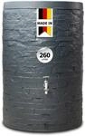 GARANTIA Muro Regentonne 260 Liter Graphite Grey Wassertank Regenfass