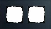 Gira 0212126 Abdeckrahmen 2-fach Esprit Aluminium, schwarz