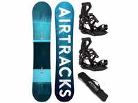 Airtracks Herren Snowboard Set Freeride Freestyle - Blue Drifter Hybrid Rocker