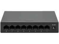 Intellinet 8-Port Gigabit Ethernet Switch Metall Desktop schwarz 530347