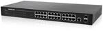 Intellinet 24-Port Web-Managed Gigabit Ethernet Switch mit 2 SFP-Ports schwarz 560917