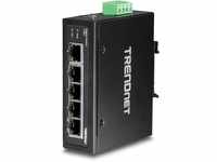 TRENDnet TI-G50 5-Port gehärteter industrieller Gigabit-DIN-Schienen-Switch,...