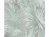 Livingwalls Vliestapete Hygge Tapete im Palmenprint in Dschungel Optik 10,05 m x 0,53