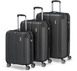 Travelite Kofferset 3 teilig Hartschale L/M/S, 4 Rollen, City, Gr&ouml;&szlig;e S Handgep&auml;ck,