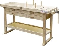 Holzmann &ndash; Werkbank Holz 1625 x 610 mm, 4 Schubladen &ndash; WB162L &ndash; Holzmann