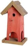 Luxus-Vogelhaus 21119e Gro&szlig;e Futterhaus-Nistkasten-Kombination mit &Ouml;ffnungsklappe,
