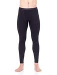 Icebreaker Herren Funktionshose 260 Tech Leggings w Fly, Black/Monsoon, M, 104374001M