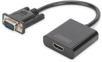 DIGITUS VGA Grafik Audio Adapter, VGA + 3.5mm Klinke zu HDMI, Full HD 60Hz, 1920 x