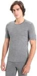 Icebreaker Merino Herren 200 Oasis Short Sleeve Crewe, Gritstone Hthr, X-Large