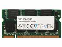 V7 V732001GBS Notebook DDR1 SO-DIMM Arbeitsspeicher 1GB (400MHZ, CL3, PC3200,...