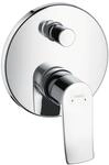 hansgrohe Metris Unterputz Wannenarmatur, f&uuml;r 2 Funktionen, Chrom