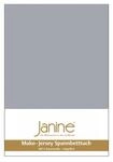 Janine Spannbetttuch 5007 Mako Jersey 180/200 bis 200/200 cm Platin Fb. 28