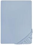 biberna Feinjersey Spannbettlaken 180x200 - 200x200 cm blau | 100% Baumwolle