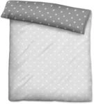 biberna Mako-Satin Bettbezug Mix & Match 0636046 Sterne 1x 155x200 cm, sturmgrau