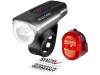 SIGMA SPORT - LED Fahrradlicht Set AURA 60 und NUGGET II | StVZO zugelassenes,