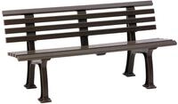 Blome Gartenbank aus Kunststoff, 3-Sitzer, 150cm, braun